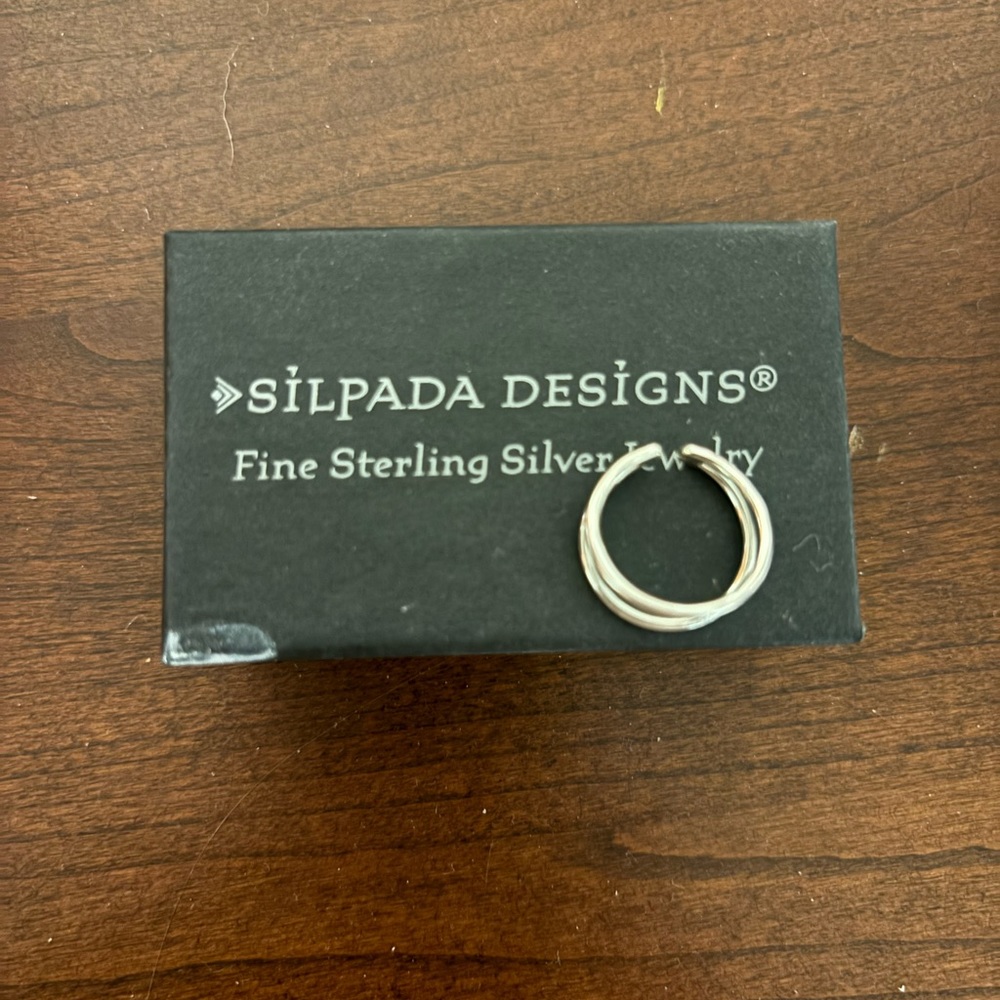 Silpada 925 Sterling Silver Double Circle Toe Ring O0961